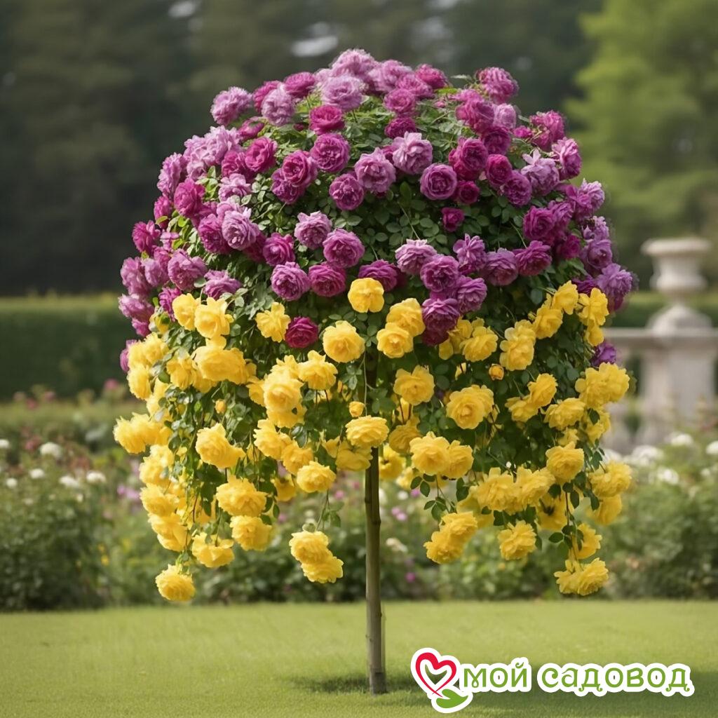 Роза Штамбовая Солнечный Каприз